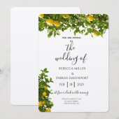 Lemon Grove Romance Einladung zur Hochzeit (Vorne/Hinten)