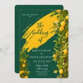 Lemon Grove Romance Einladung zur Hochzeit (Vorne/Hinten)