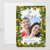 Lemon Grove Romance Einladung zur Hochzeit (Vorne/Hinten)