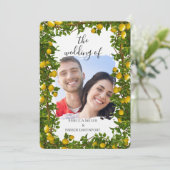Lemon Grove Romance Einladung zur Hochzeit (Stehend Vorderseite)