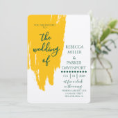 Lemon Grove Romance Einladung zur Hochzeit (Stehend Vorderseite)