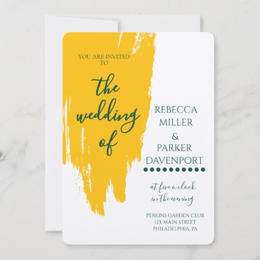 Lemon Grove Romance Einladung zur Hochzeit (Vorderseite)