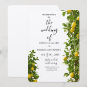 Lemon Grove Romance Einladung zur Hochzeit (Vorne/Hinten)