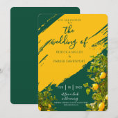 Lemon Grove Romance Einladung zur Hochzeit (Vorne/Hinten)