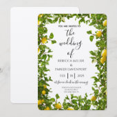 Lemon Grove Romance Einladung zur Hochzeit (Vorne/Hinten)