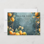 Lemon Grove Romance Wedding Dankeskarte (Vorderseite)