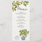 Lemon Grove Rustic Italienische Theme Wedding Menükarte (Vorderseite)