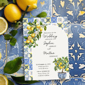 Lemon Grove Rustic Mediterrane Arch Wedge Einladung