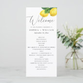 Lemon Grove Wedding Program | Citrus Zeremonie (Stehend Vorderseite)