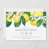 Lemon Grove Yellow Chic Einladung zur Hochzeit (Vorderseite)