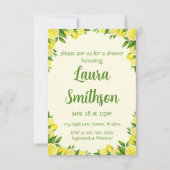 Lemon Grünrahmen Dusche Einladung (Vorderseite)