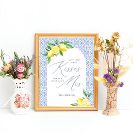 Lemon Guess Wie viele Kisses für den Bald zu Mrs. Poster