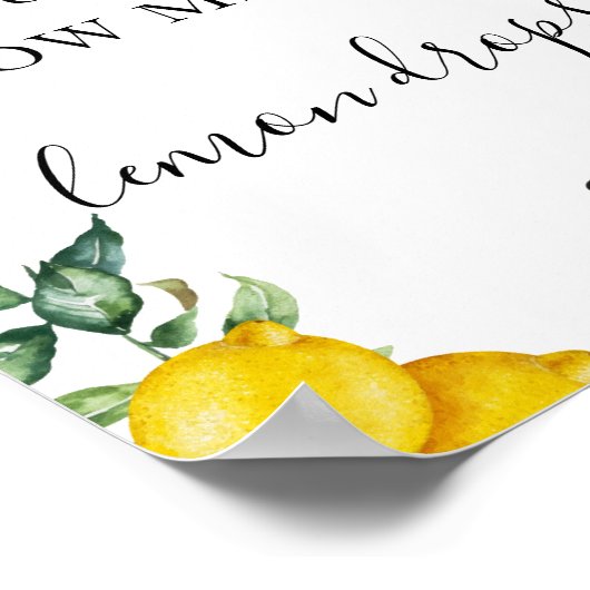 Lemon Guess Wie viele Spielzeichen Poster (Ecke)