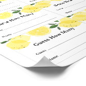 Lemon Guessing Game Guess Tickets Poster (Ecke)