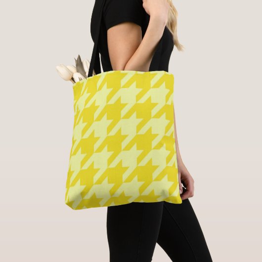 Lemon Hahnentrittmuster Tasche (Von Nahem)
