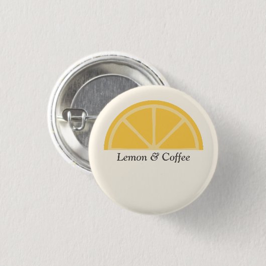 Lemon Half Slice Button (Vorne & Hinten)