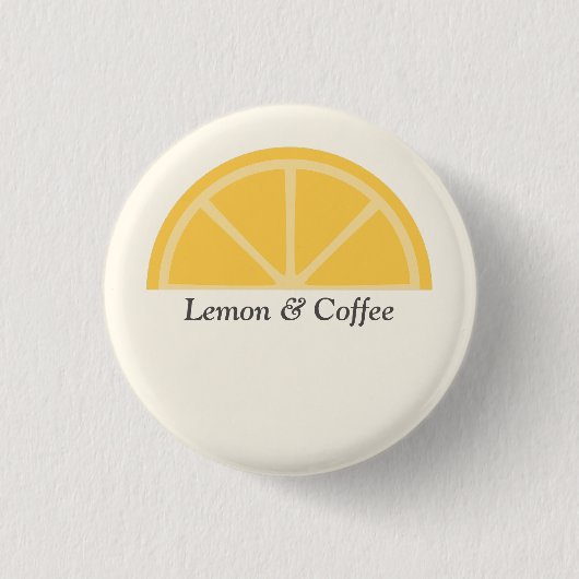Lemon Half Slice Button (Vorderseite)