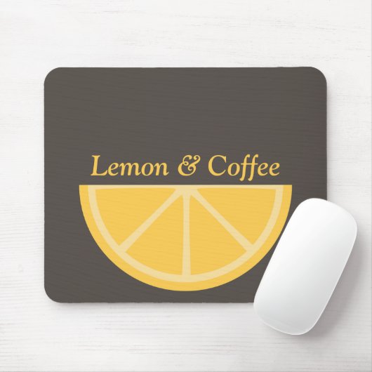 Lemon Half Slice Mousepad (Mit Mouse)