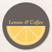 Lemon Half Slice Runder Pappuntersetzer (Vorderseite)