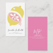 Lemon Half Smoothie Milk Shake Frucht Visitenkarte (Vorne/Hinten)