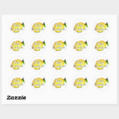 Lemon, Hallo Sunshine Runder Aufkleber (Blatt)