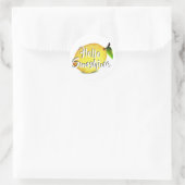 Lemon, Hallo Sunshine Runder Aufkleber (Tasche)