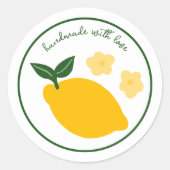 Lemon Handmade Craft Gefallen Geschenk Leckerei CU Runder Aufkleber (Vorderseite)