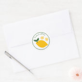 Lemon Handmade Craft Gefallen Geschenk Leckerei CU Runder Aufkleber (Umschlag)