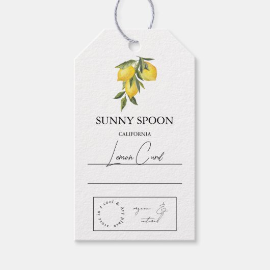 Lemon Hang Tag Geschenkanhänger (Vorderseite)