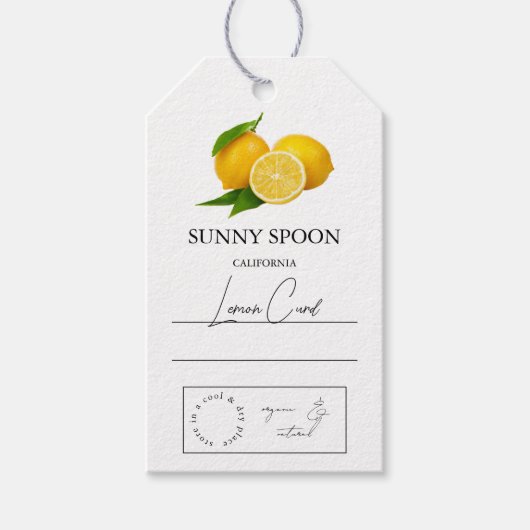 Lemon Hang Tag Geschenkanhänger (Vorderseite)