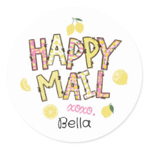 Lemon Happy Mail-Aufkleber
