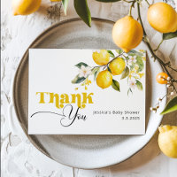 Lemon Haupt Squeeze Baby Dusche danke Karte