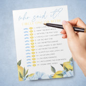 Lemon He Said She Said Shower Game Pack Notizblock