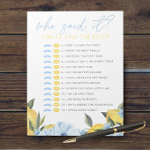 Lemon He Said She Said Shower Game Pack Notizblock