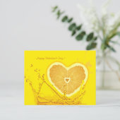 Lemon Heart Velentine's Day Postcard Postkarte (Stehend Vorderseite)