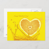 Lemon Heart Velentine's Day Postcard Postkarte (Vorne/Hinten)