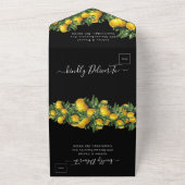 Lemon hielt Schwarze Hochzeit in einer Einladung (Außenbereich)