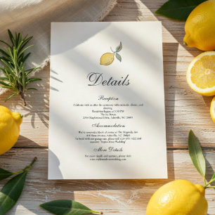 Lemon Hochzeit Details Karte   Amalfiküste Italien