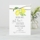 Lemon Hochzeitsempfang Einladung (Stehend Vorderseite)