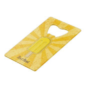 Lemon Ice Cream Stick Geldbeutel Flaschenöffner (Vorderseite Schrägansicht)