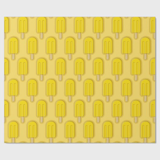 Lemon Ice Cream Stick Geschenkpapier (Flach)