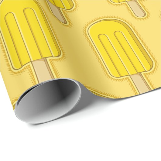 Lemon Ice Cream Stick Geschenkpapier (Rolleneckpunkt)