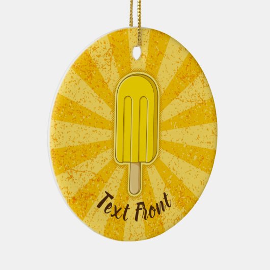 Lemon Ice Cream Stick Keramik Ornament (Rechts)