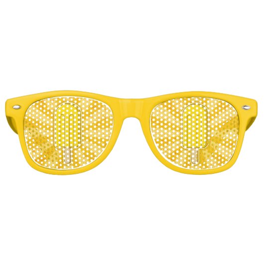 Lemon Ice Cream Stick Partybrille (Vorderseite)