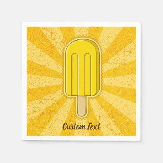 Lemon Ice Cream Stick Serviette (Vorderseite)