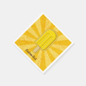Lemon Ice Cream Stick Serviette (Ecke)