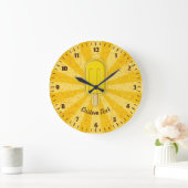 Lemon Ice Creme Stick Clock Große Wanduhr (Zuhause)