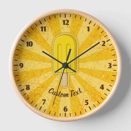 Lemon Ice Creme Stick Clock Uhr (Vorderseite)