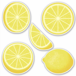 Lemon Icon Set Stickers Aufkleber