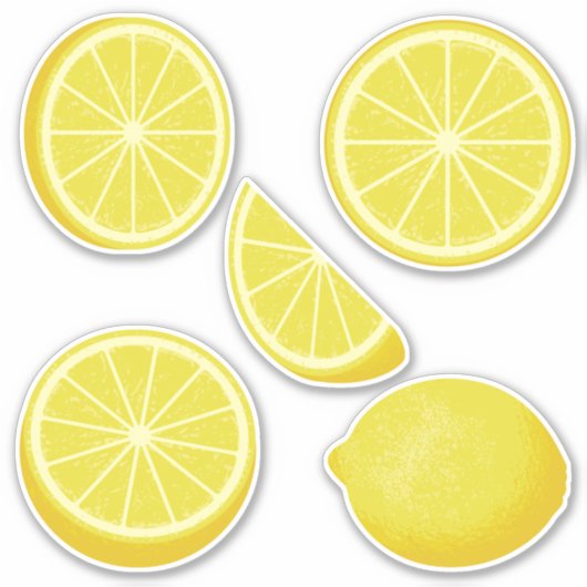 Lemon Icon Set Stickers Aufkleber (Vorderseite)